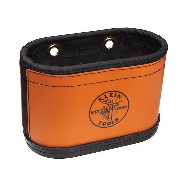 Klein Tools 5144BHB Hard Body Oval Bucket Tool Bag 15 Pocket Kickstand Orange🔥❗