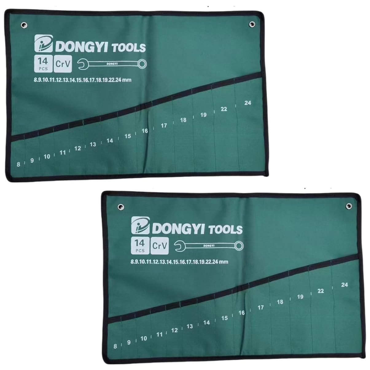 DraCra 2 Pack Wrench Roll 35 cm x 50 (13.77 inches x 19.68 inches), Green