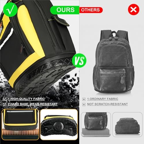 Tool Backpack 17 Heavy Duty Waterproof Molded Base