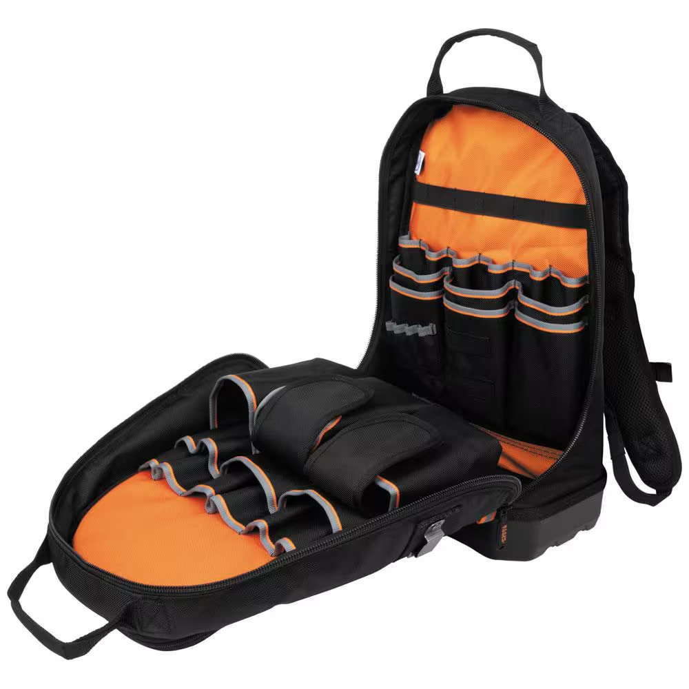 Tradesman Pro Tool Bag Backpack, 39 Pockets, Black, 14-Inch