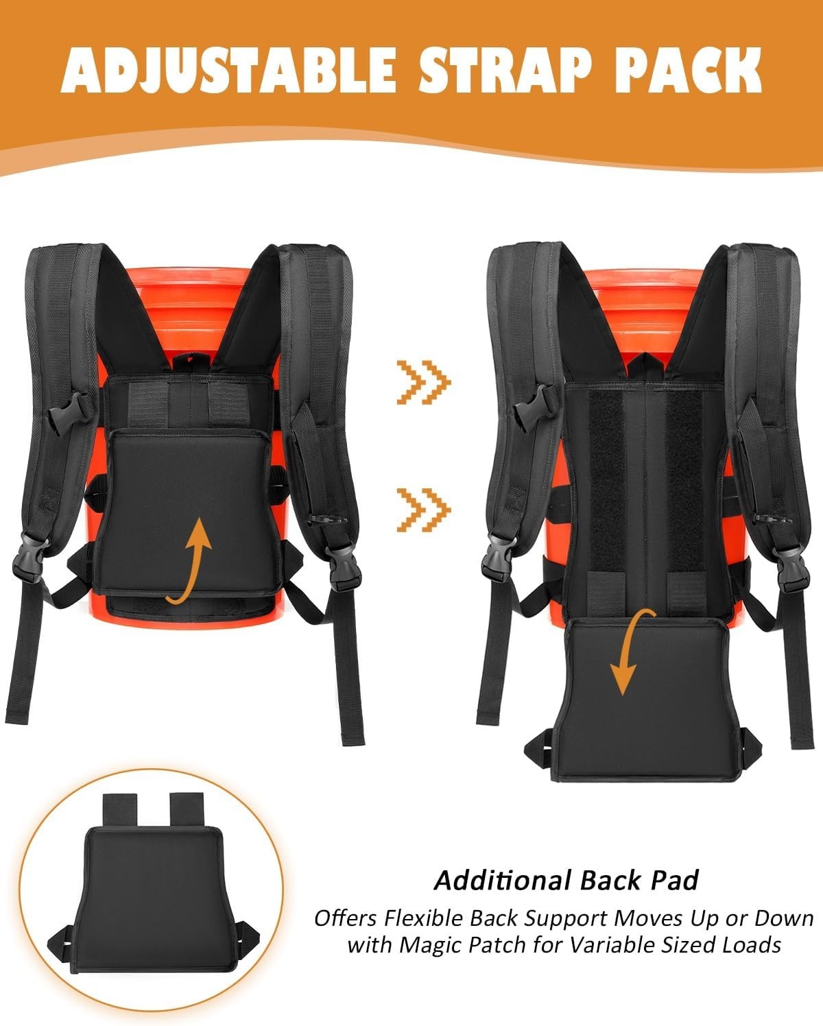 Backpack for 5 Gallon Buckets – Universal Bucket Organizer with Pocket for Hunti