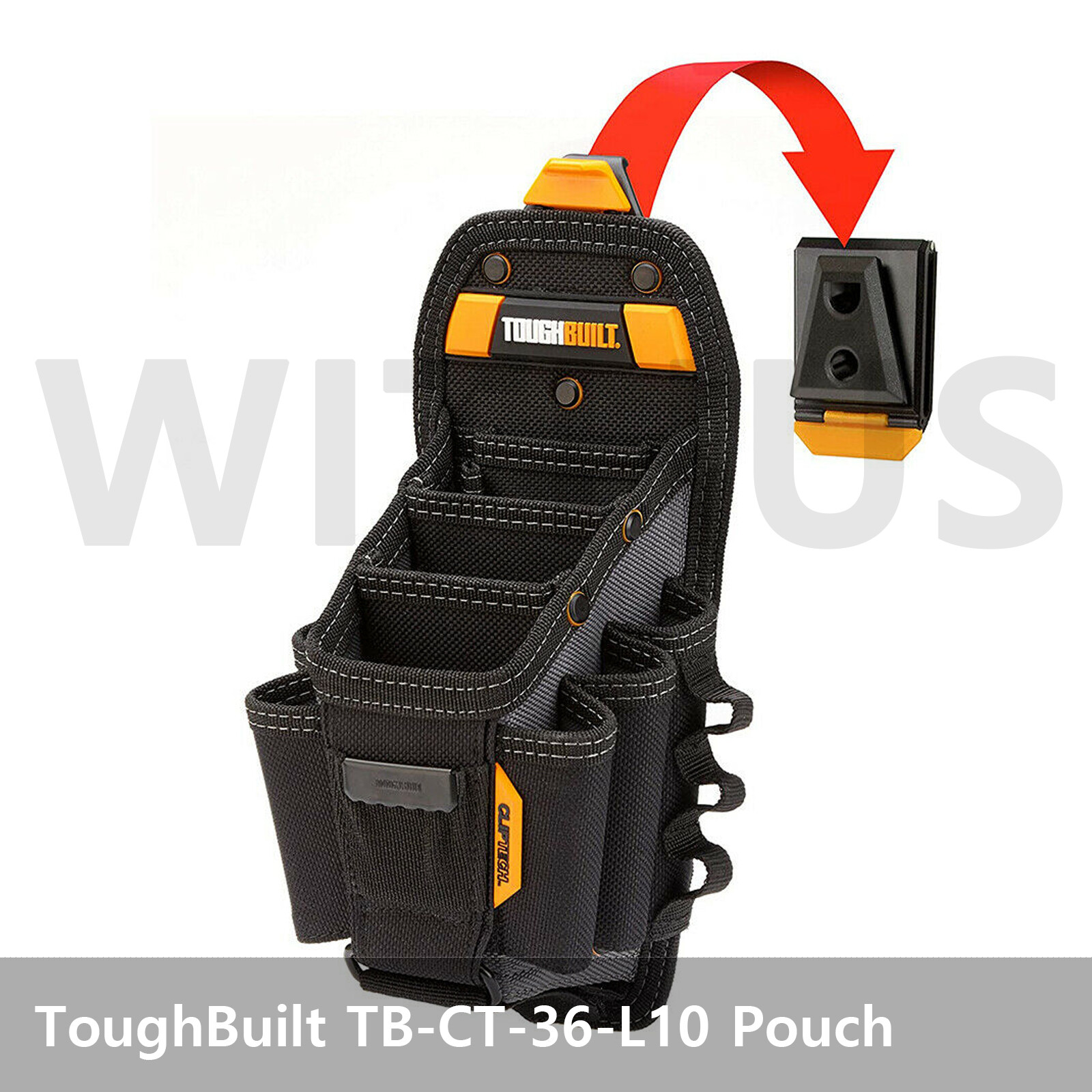ToughBuilt TB-CT-36-L10 Technician 10 Pocket Pouch Large – 15 Pockets & Loops