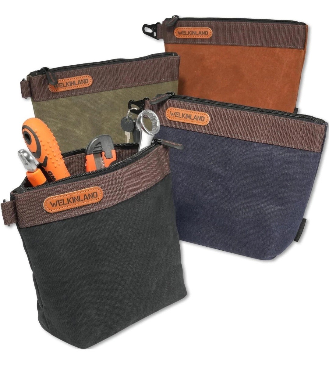 Welkinland Waxed Canvas Tool Pouch 4 PCS Set, Brand New Sealed*