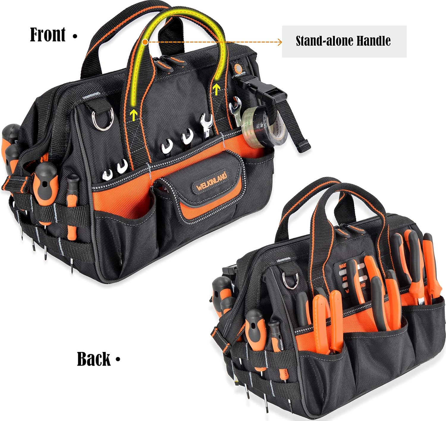 WELKINLAND 13-Inch Small Tool Carrier, Electrician’S Organizer, HVAC Tech’S Bag,