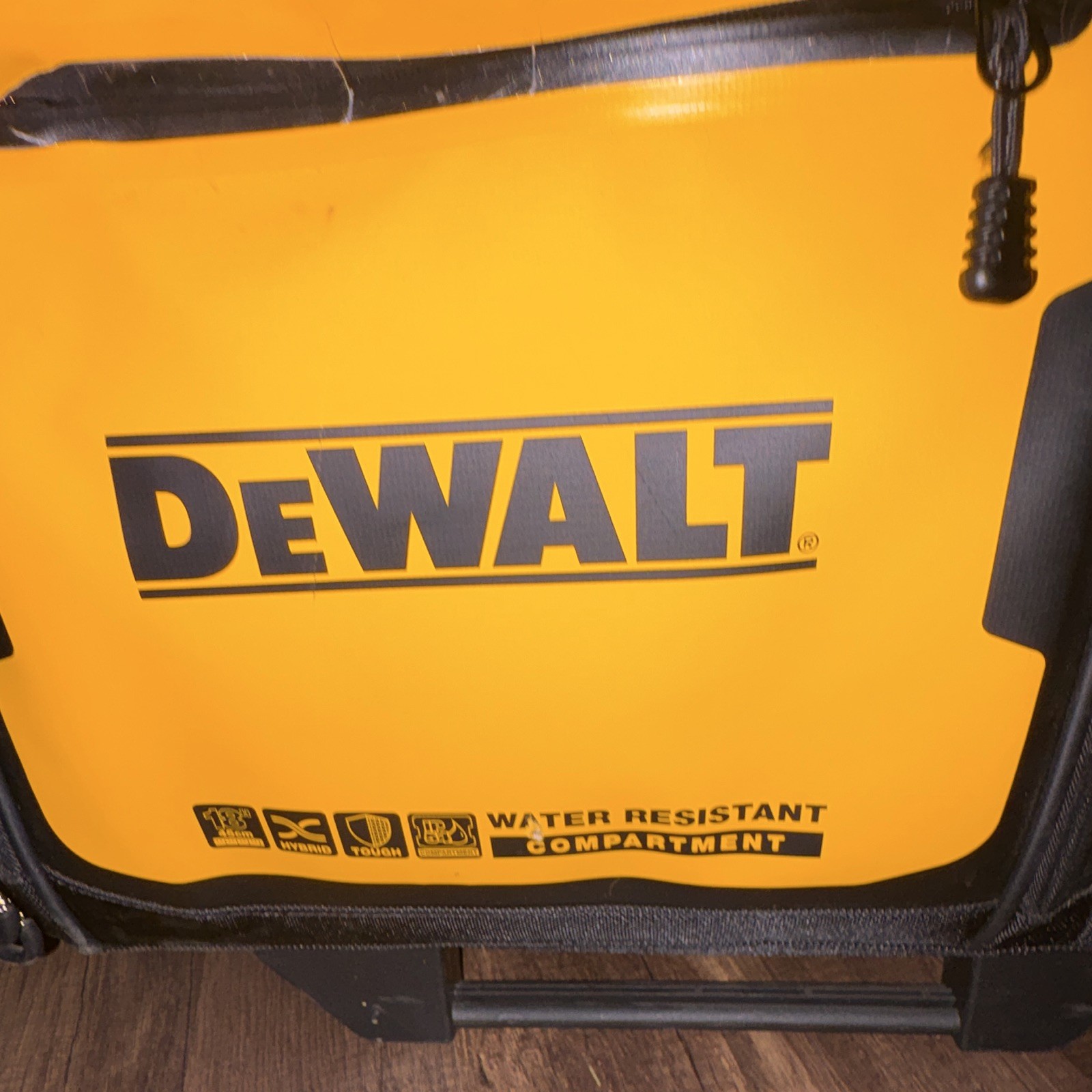 DEWALT Black/Yellow Rolling Tool Bag w/ Wheels, Handle, Water Resistant
