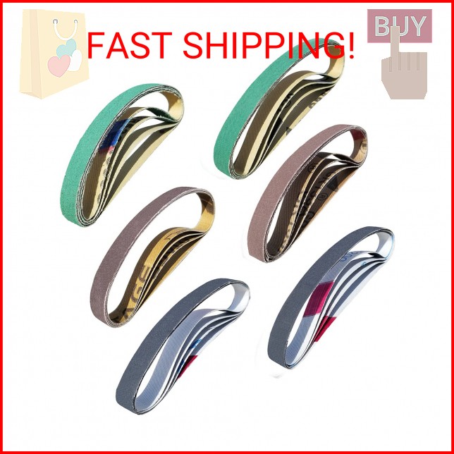 Tockrop 24 Pack 1/2″ x 12″ Replacement Sharpening Belt Kit for Official Work Sha