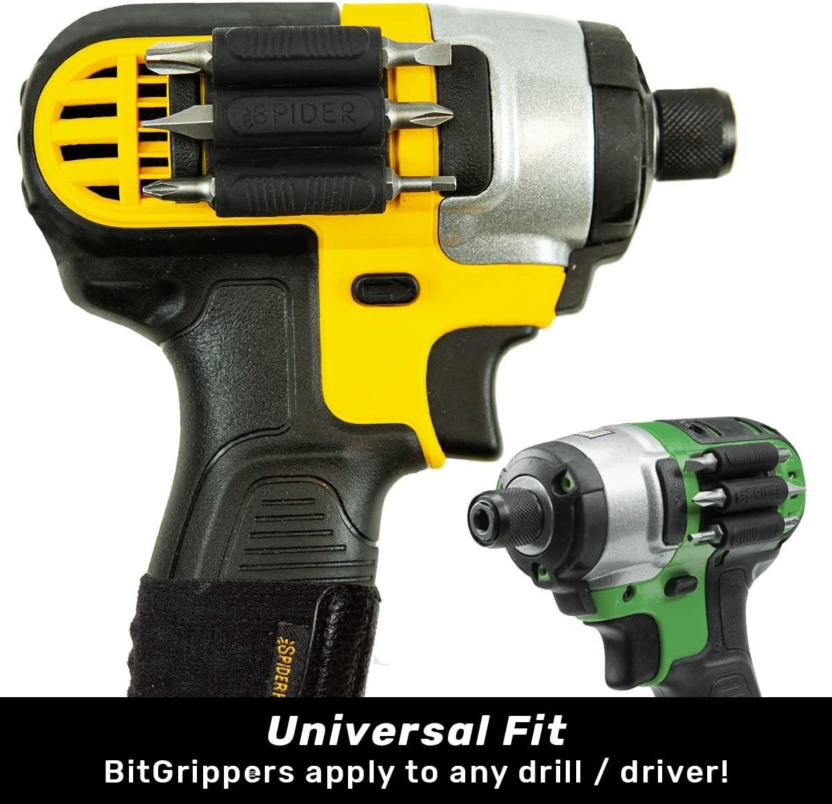 Upgrade Your Organization: 4 Silicone BitGrippers with Peel and Stick Adhesive