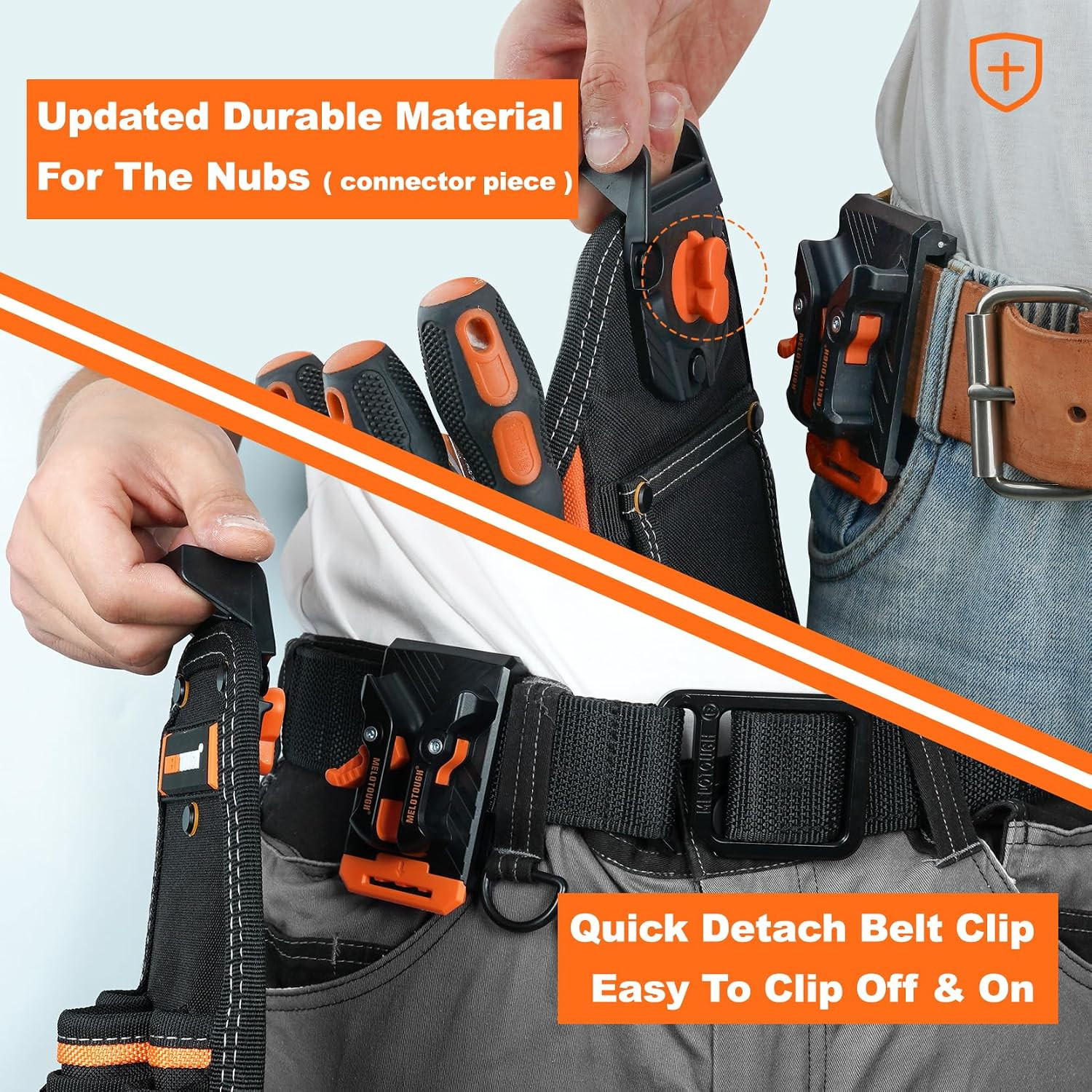 Small Electrician Tool Pouch With Belt Clip Attachment – 9 Pockets Tradesman Bag