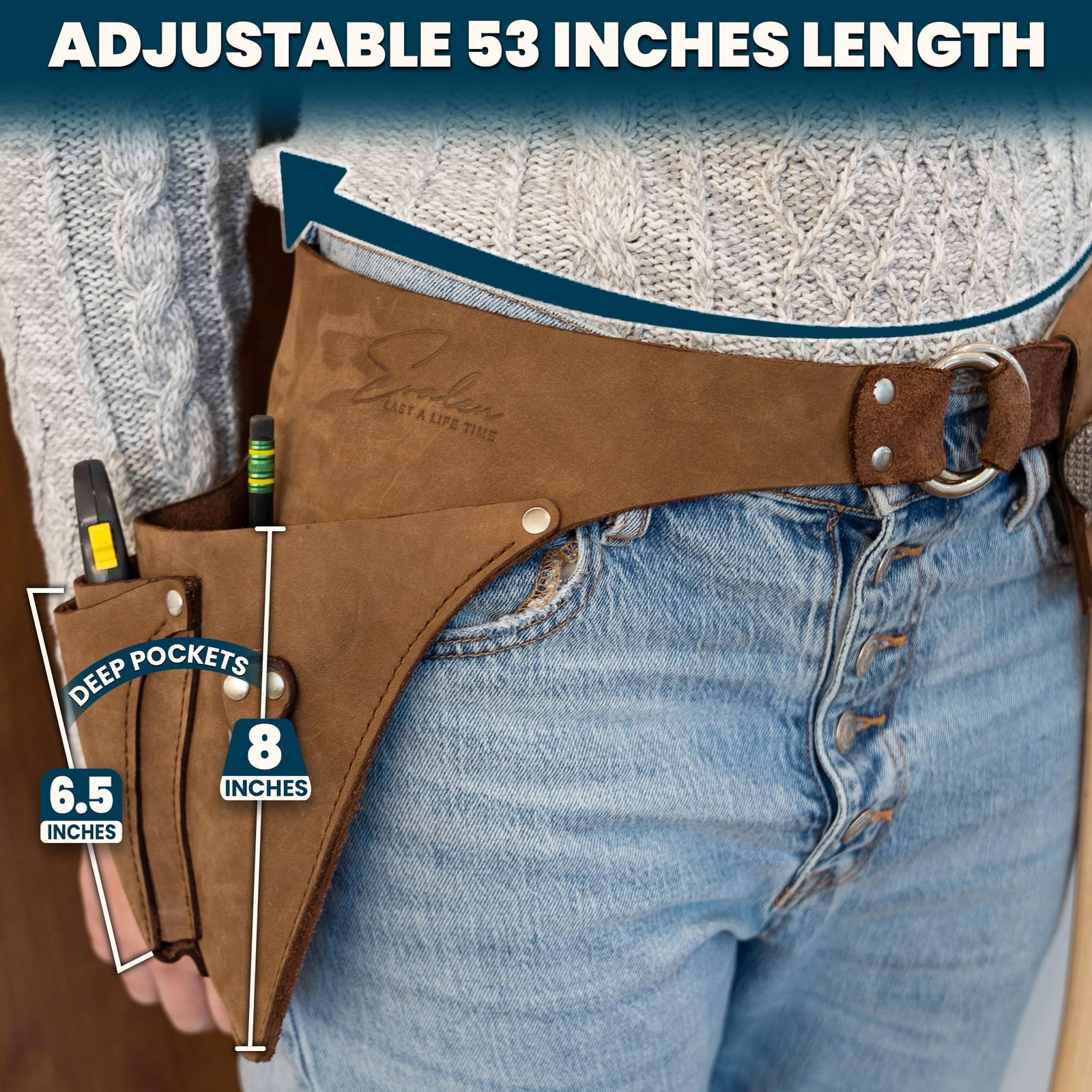 Leather Garden Utility Belt for Women – Florist Tool Holster, Gardening Apron…