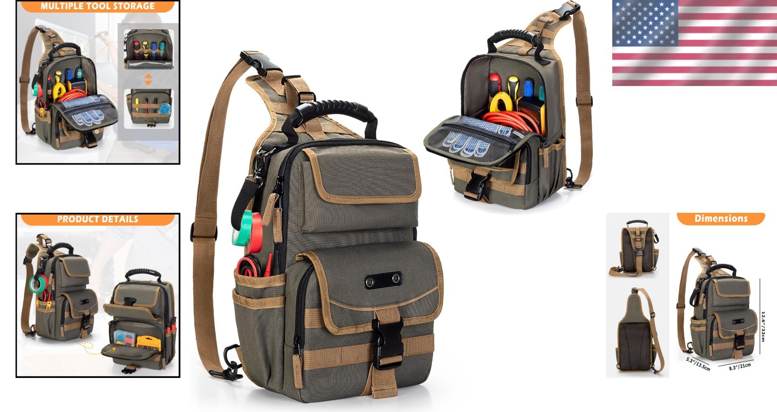 Electrician’s Tool Organizer – Heavy-Duty, Ergonomic & Spacious Design
