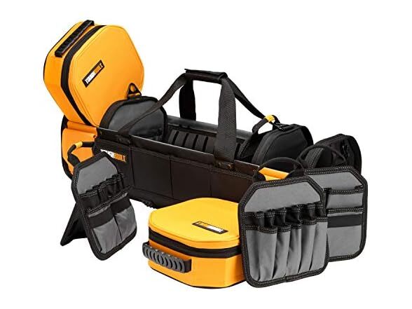 ToughBuilt 68 Pocket 30″ Modular Tote Tool Bag-2 Removable Soft Boxes,3 Dividers