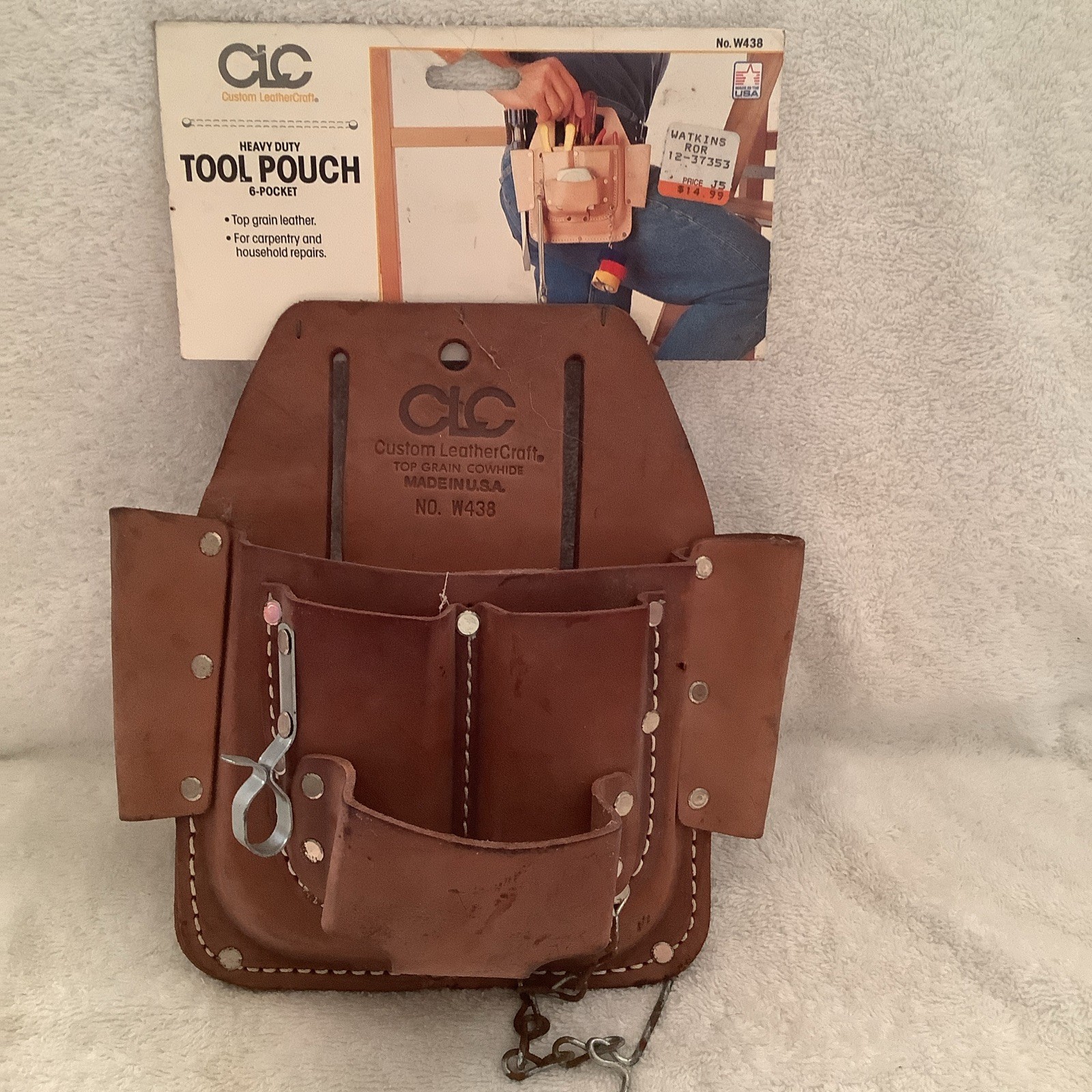 CLC W438 Custom LeatherCraft 6 Pocket Leather Electrician Carpenters Tool Belt