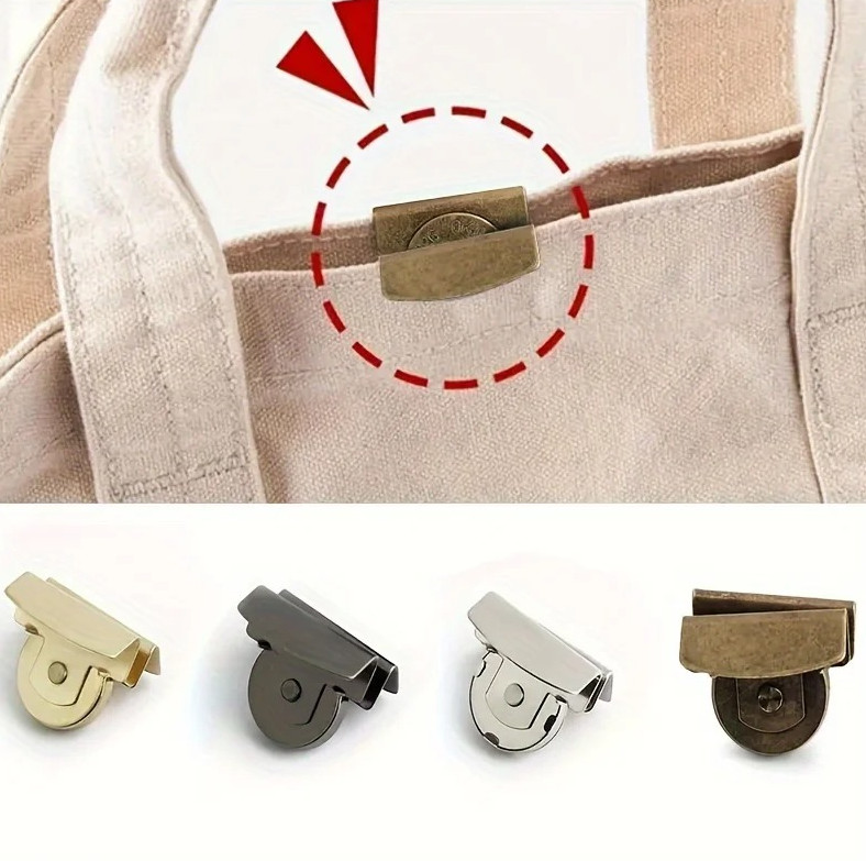 4pcs Magnetic Bag Snap Buckle Hidden Seam Free Button Set Bag Snap Accessories