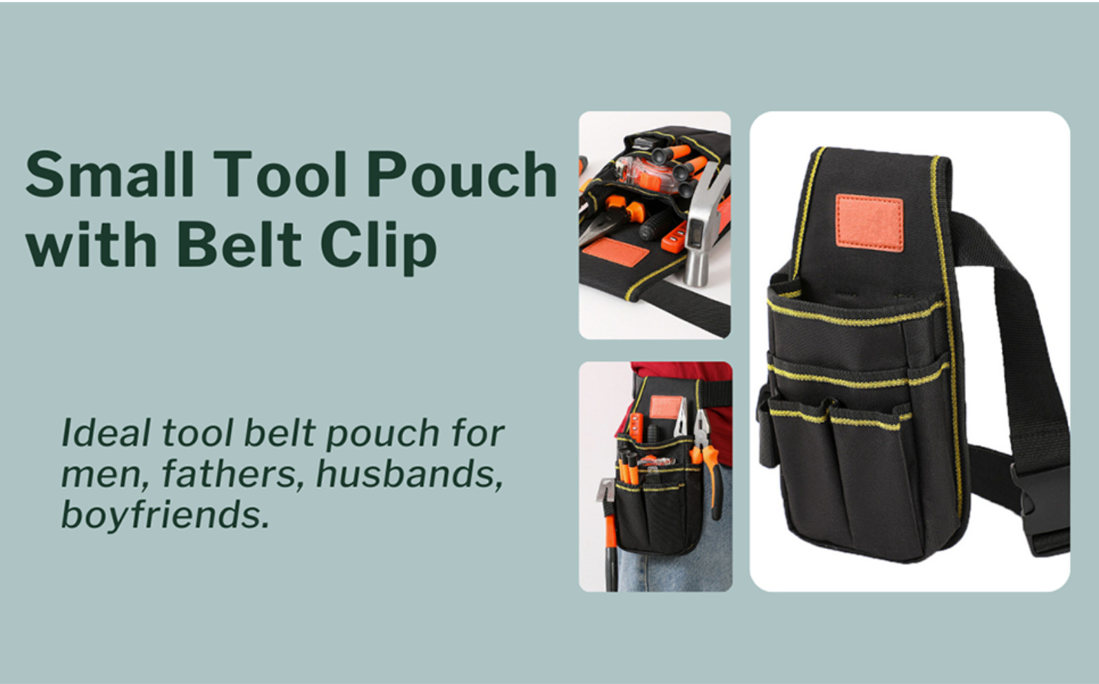 Tool Belt, Small Tool Pouch with Belt Clip, Electrician Tool Pouch, 7 Pocket …
