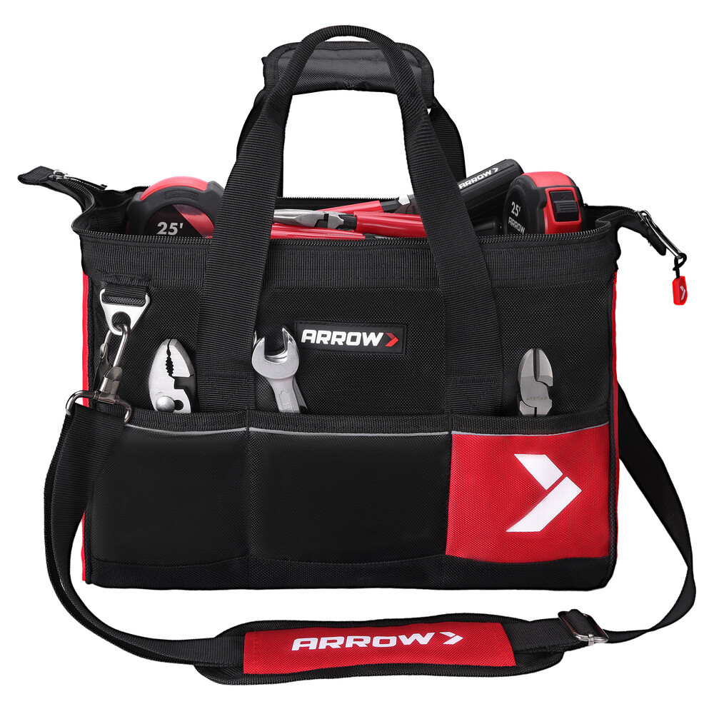 ARROW 14″ Heavy Duty Tool Bag With 11 Pockets Anti-Slip Feet Tool Organizer Bag
