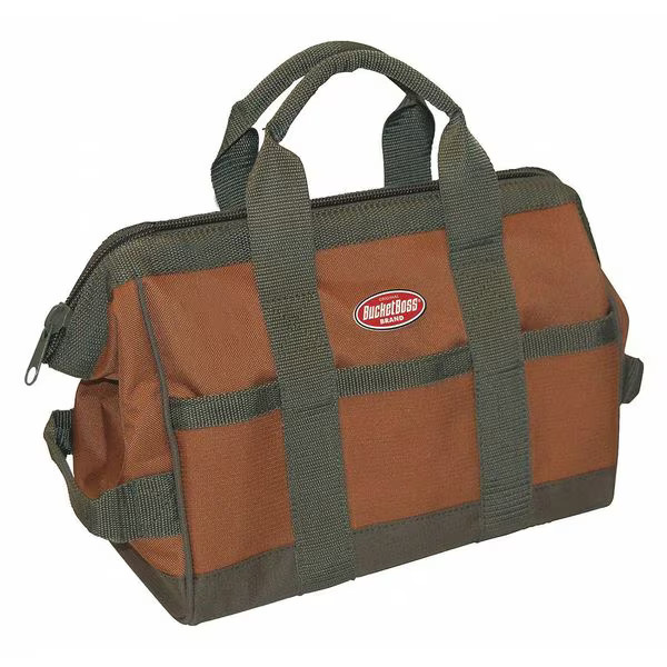 Bucket Boss Tool Bag,16 Pocket,12″ x 7″ x 9″, Double Wall 600 Poly Ripstop