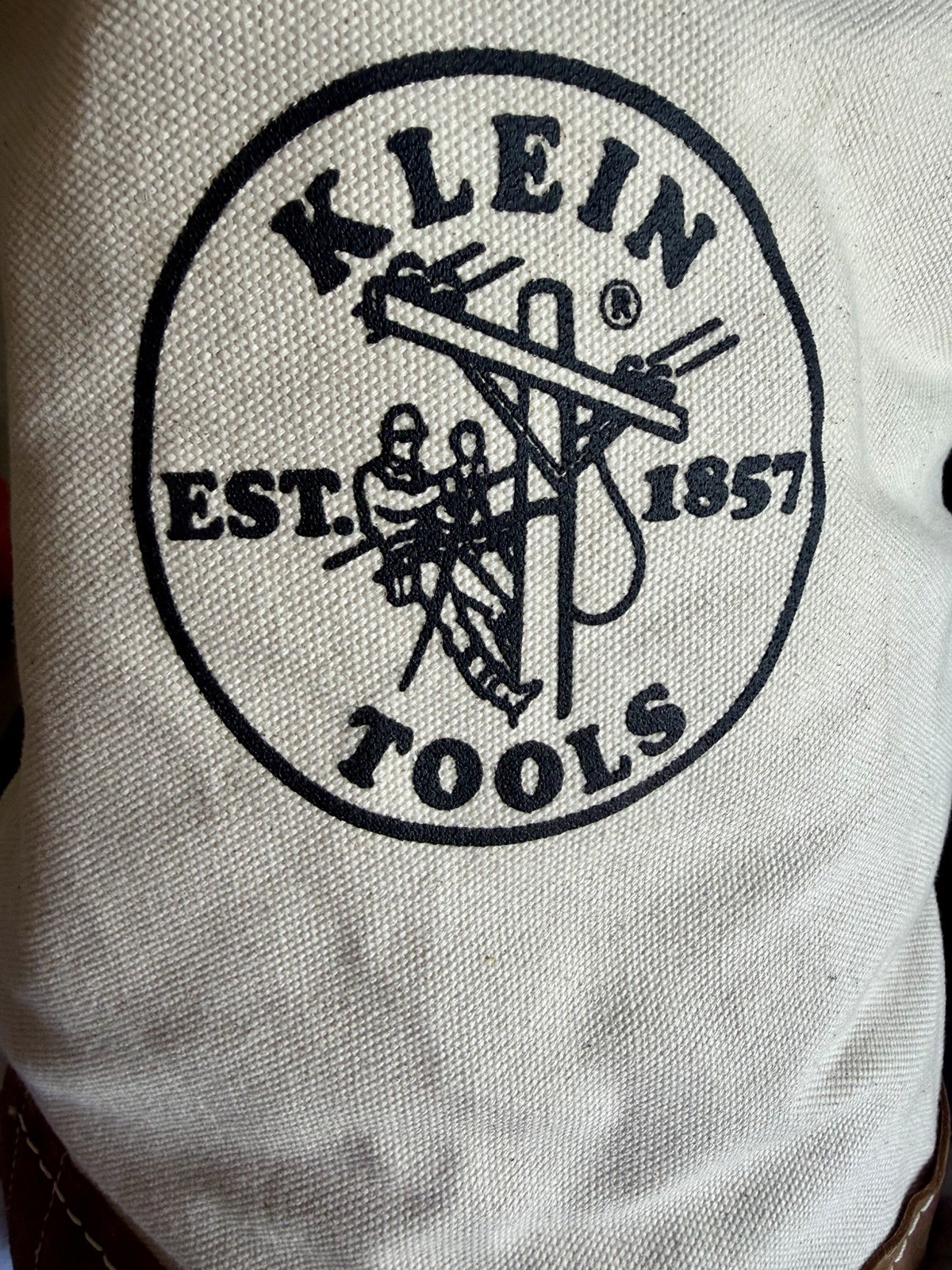 Klein Tools 5132 Large Canvas Tool Bucket w/ Drawstring Closure, 15 in