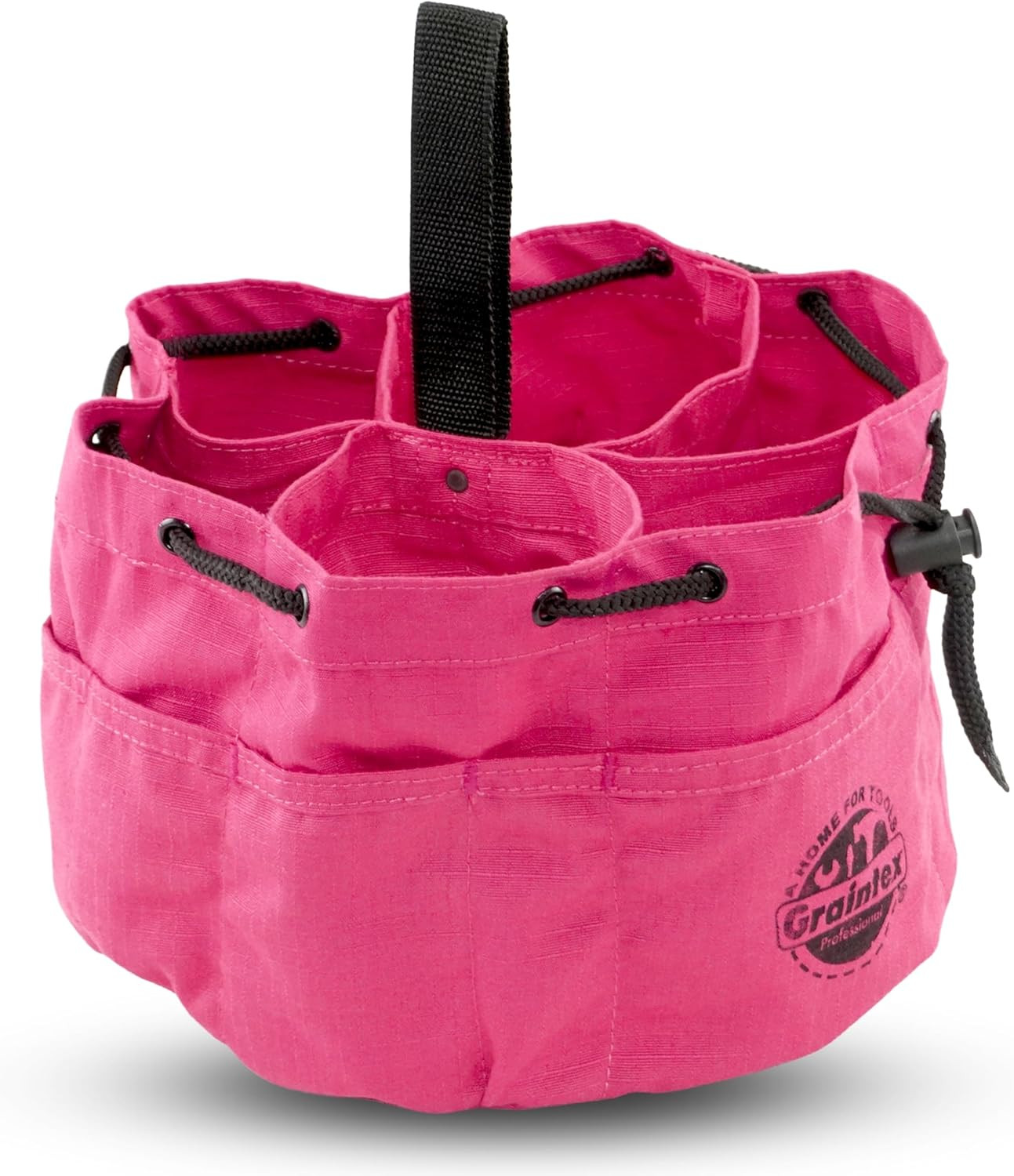 18 Pockets Grab Bag Rip-Stop Canvas Drawstring Closure, Small Part Organizer Pou