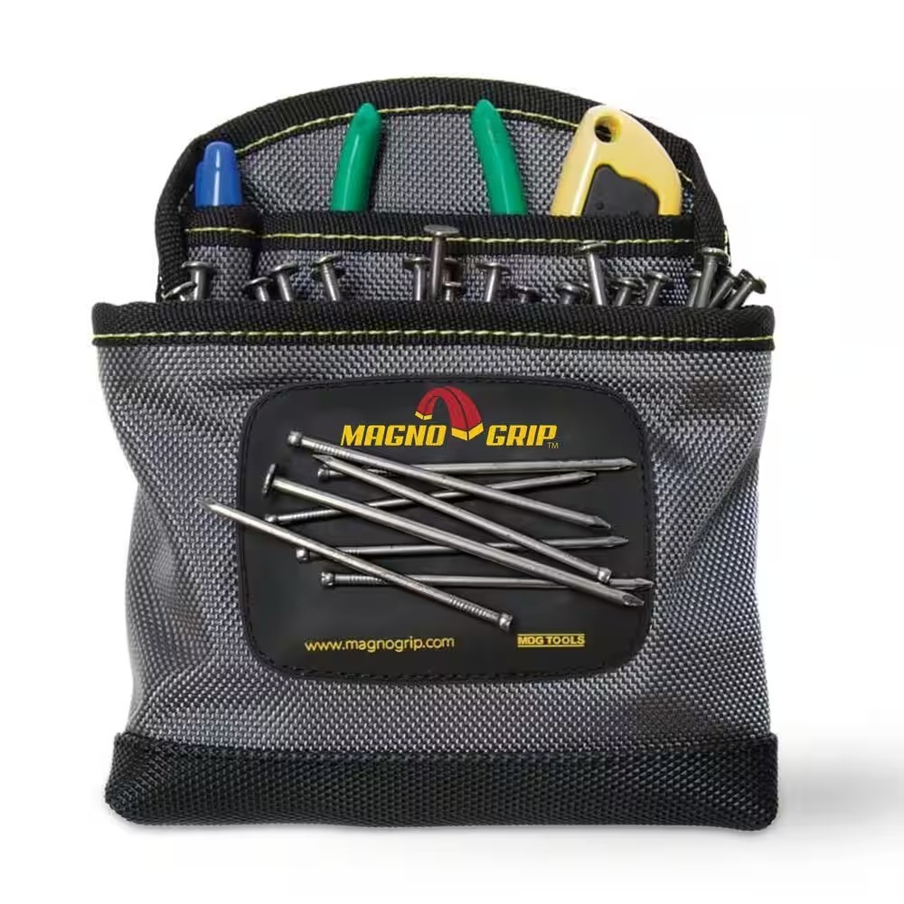MagnoGrip 6.5 in. Platinum Pro Magnetic Clip-On Nail Utility Pouch your tools
