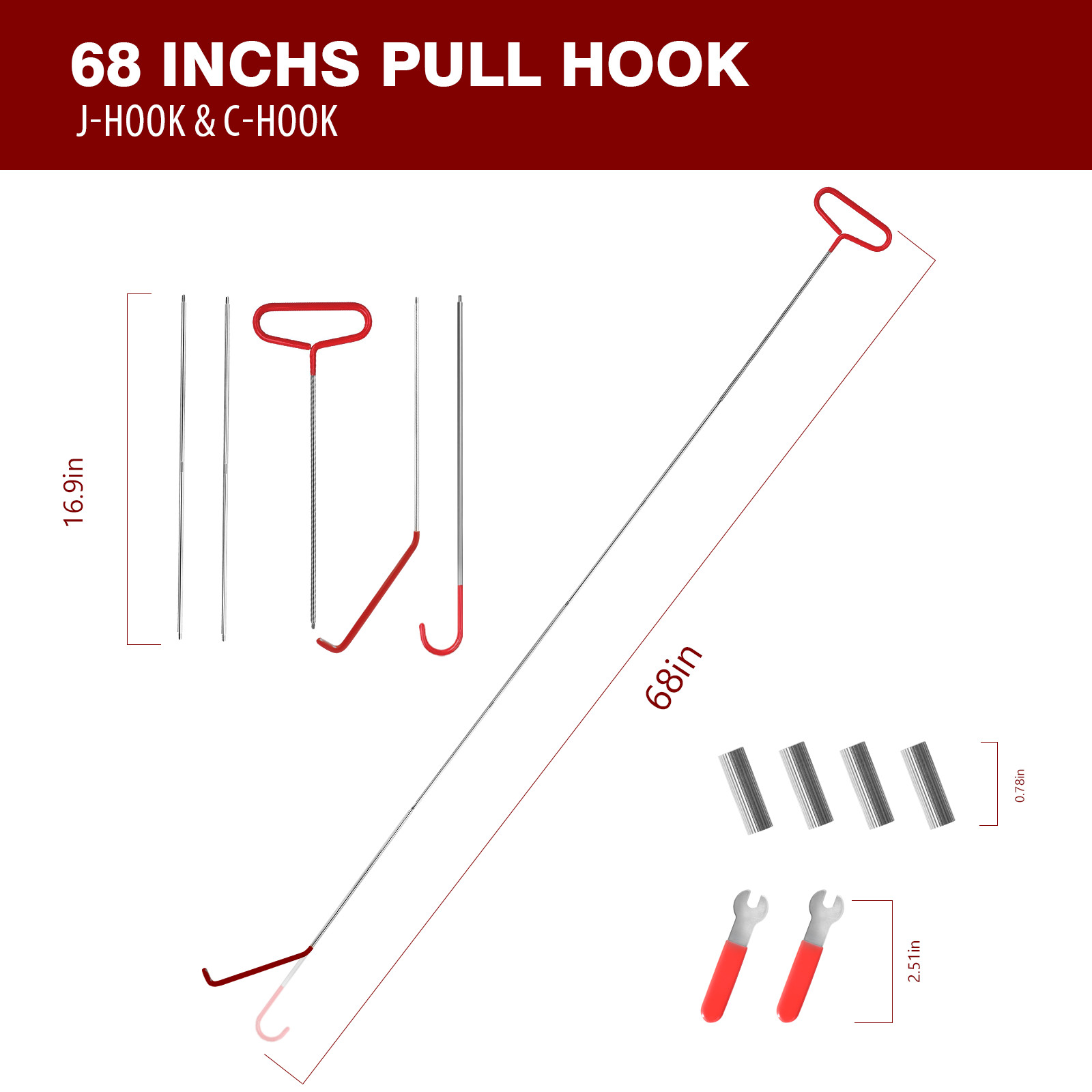 Car Tool Kit Roadside Emergency With Long Reach Grabber Air Wedge Bag Pump 23pcs