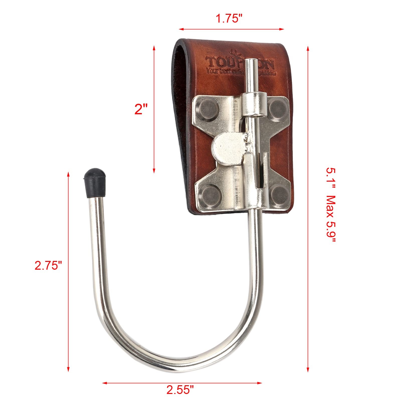 Leather Steel Float Drill J Hook Belt Electrician Tools Holster-Pack of 2
