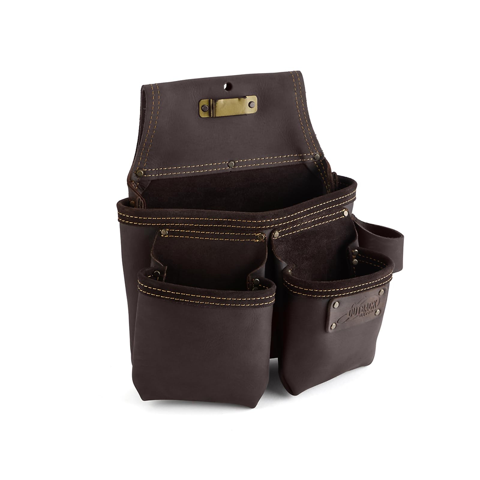 Framers Tool Pouch Nail Bag Oil Tanned Leather Carpenter Tool Belt, 7 Pockets…