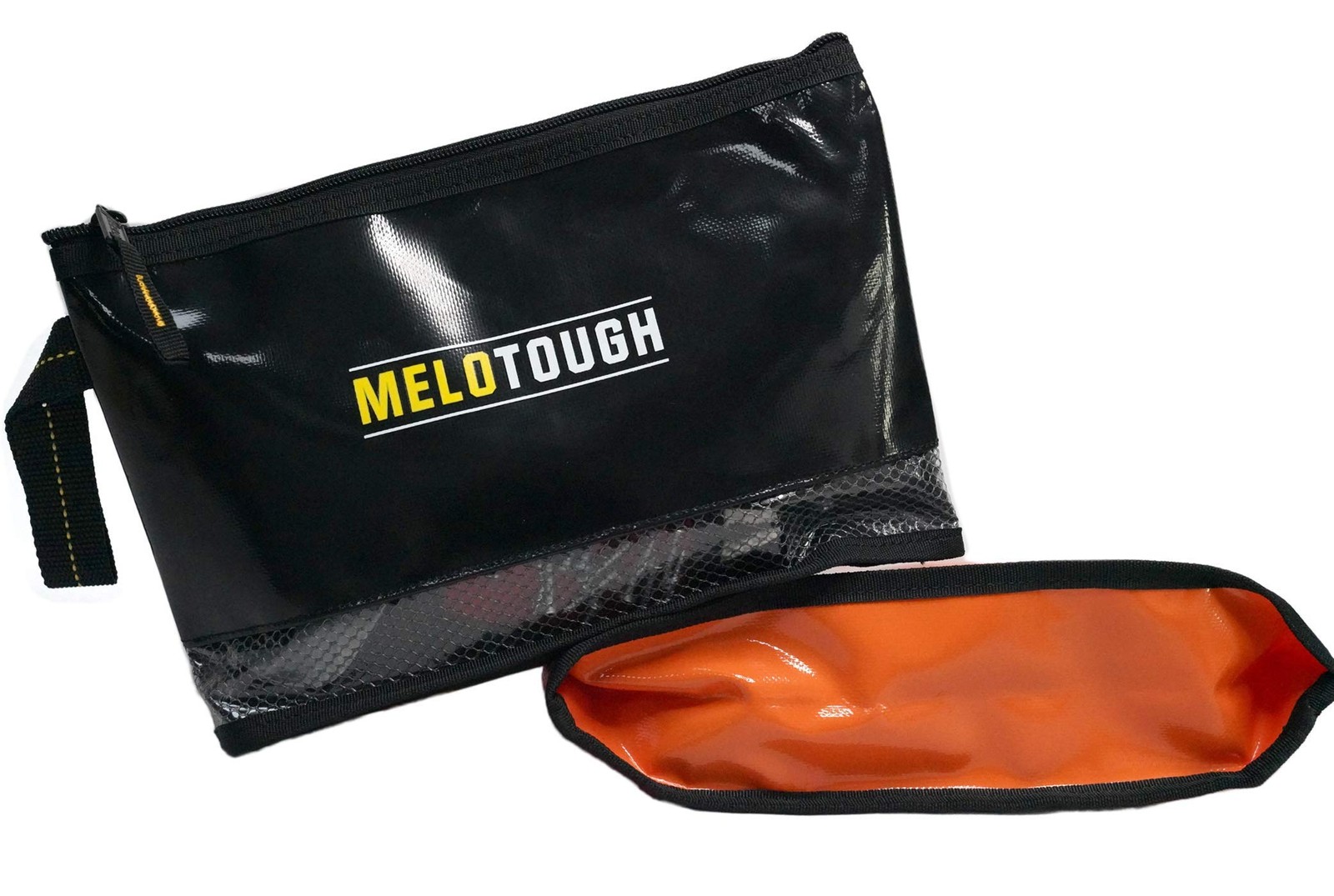 12 Inch Zipper Tool Pouch Multipurpose Small Bag Carry Case Black Orange