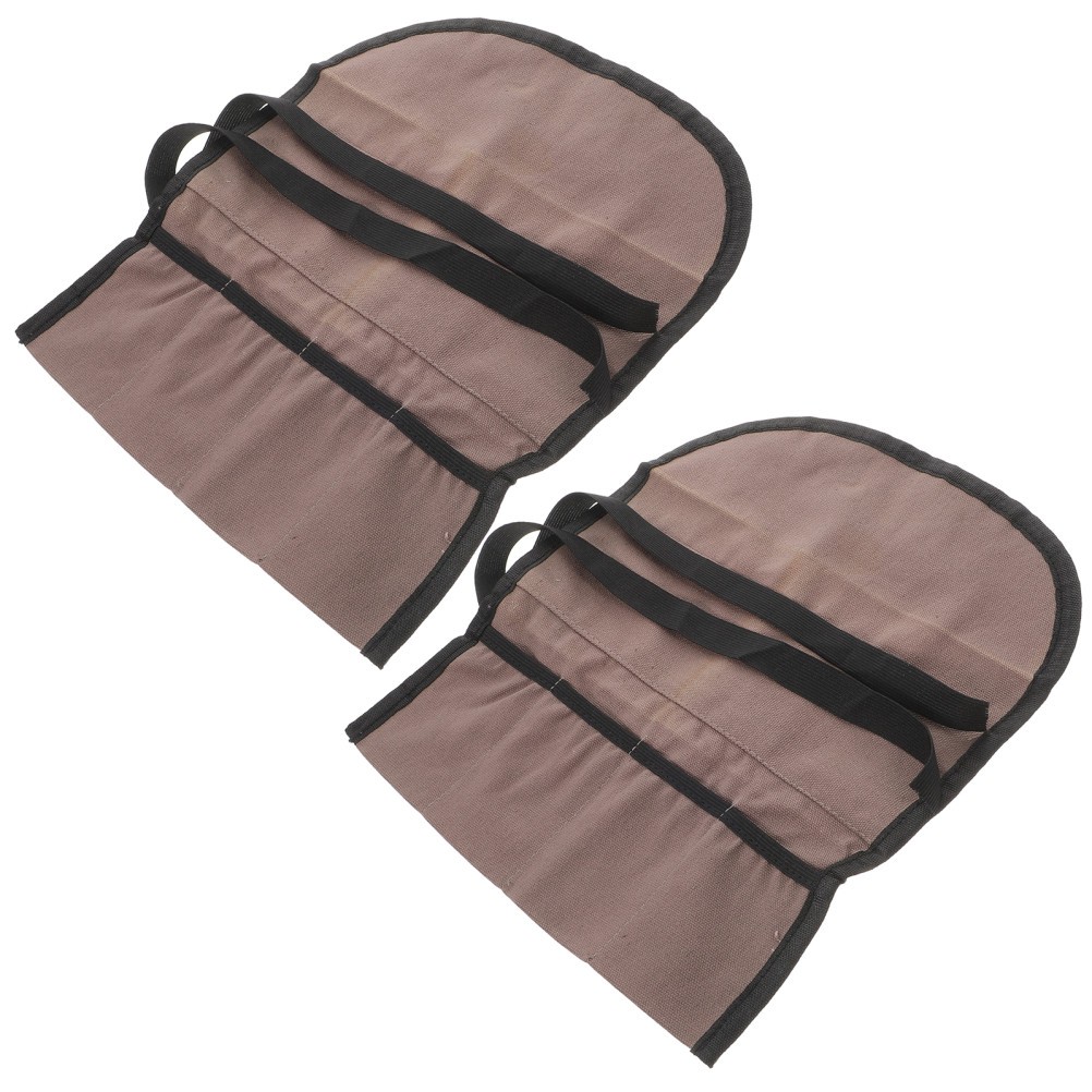 2Pcs Multi Color Canvas Tool Roll Pouches Durable Heavy Duty Organizer