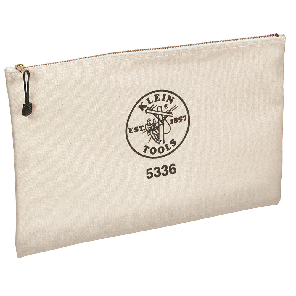 Klein Tools 5336 Canvas Contractor’s Zipper Portfolio, Natural