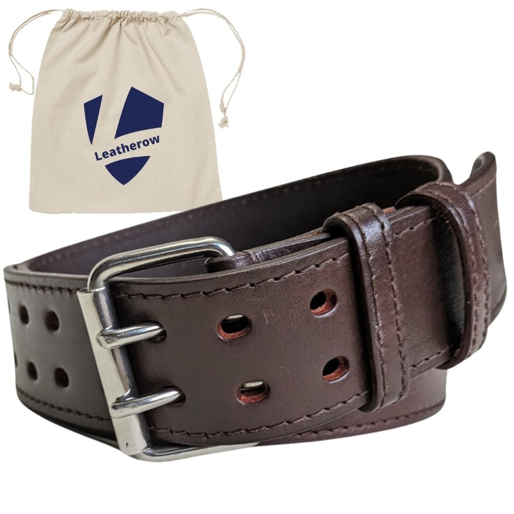 2″ Wide Adjustable Leather Tool Belt for Men – Heavy Duty Utility Belt, Durable