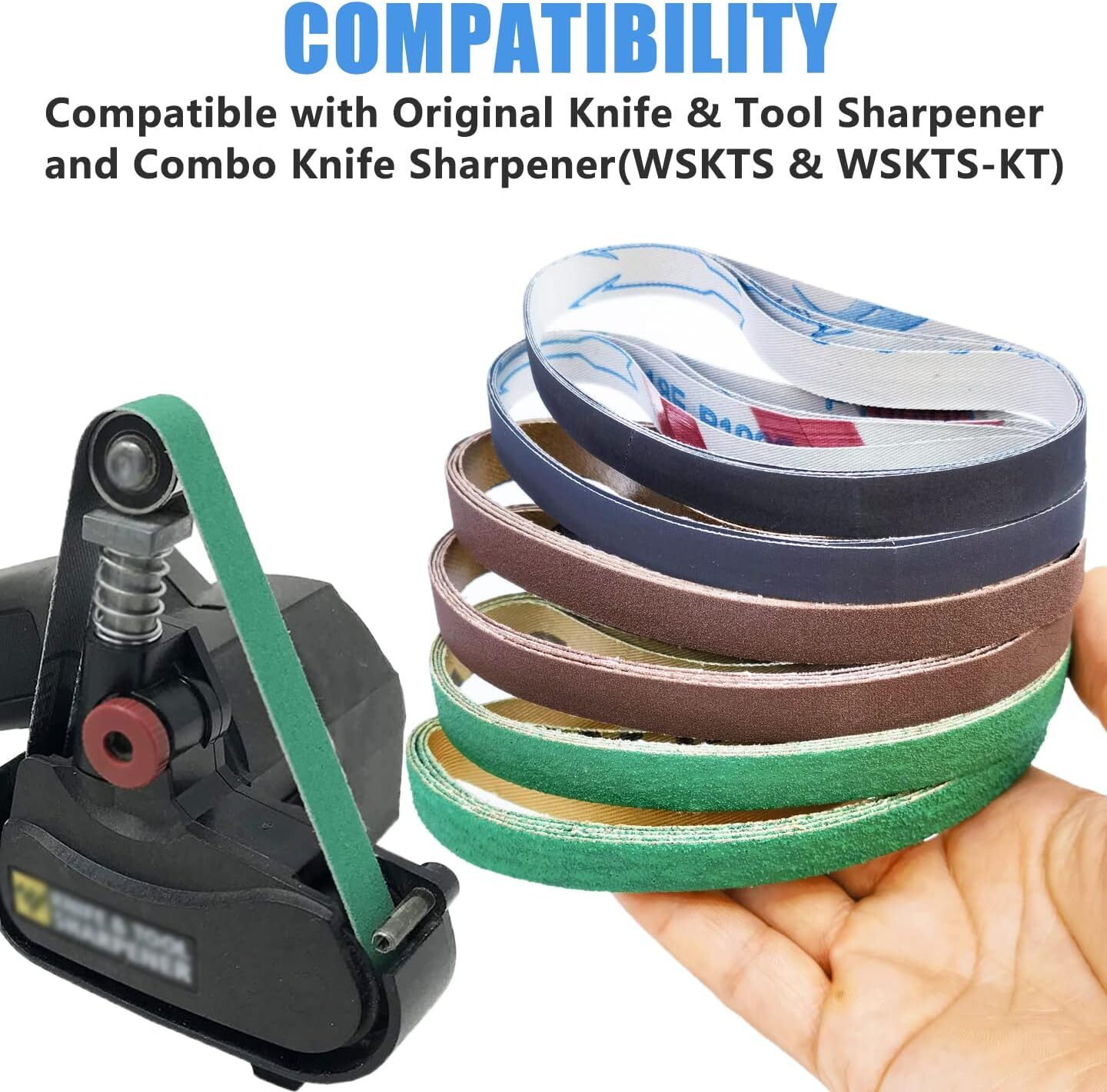 24 Pcs 1/2″ X 12″ Replacement Belt Kit for Work Sharp Original Knife & Tool Shar