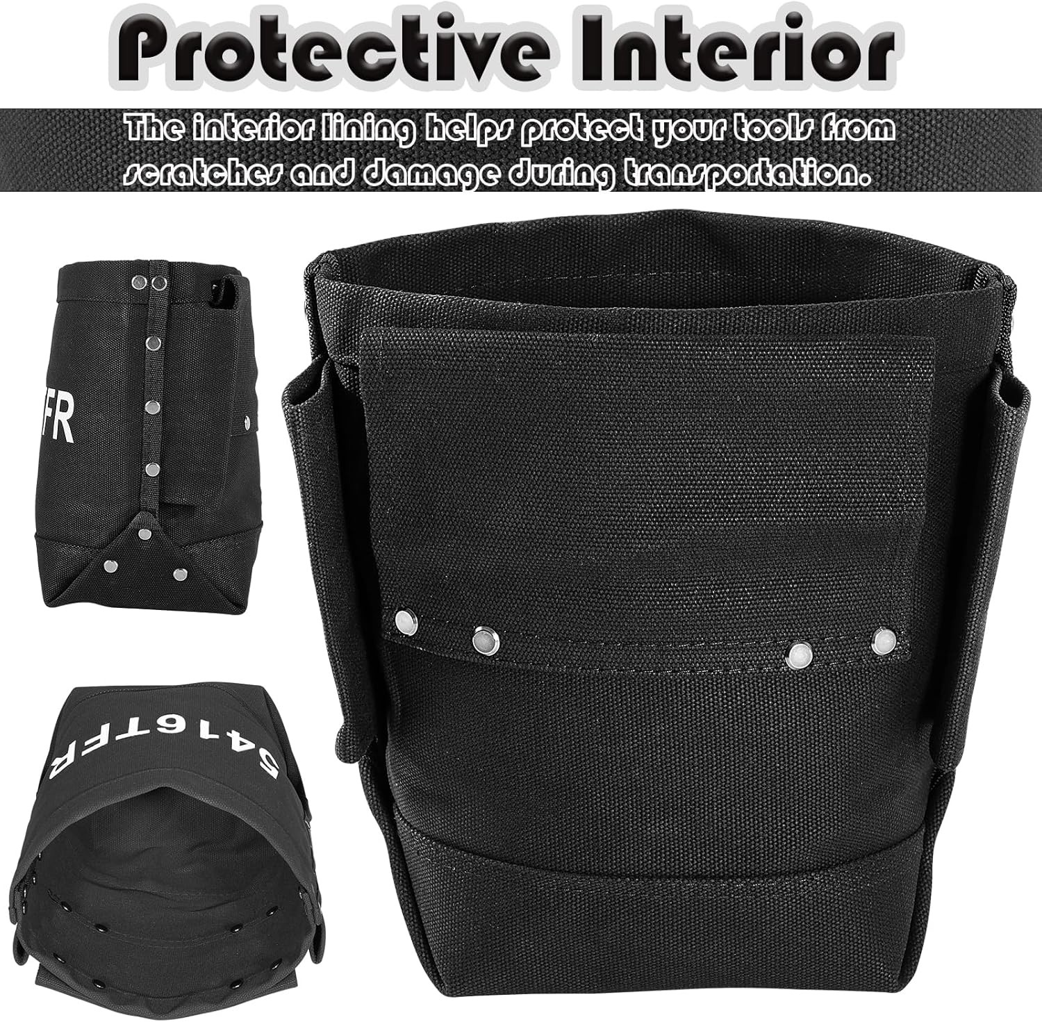 5416TFR Tool Bag Flame Retardant Tool Kit 5x10x9 Inch Bolt Bag for Iron Workers