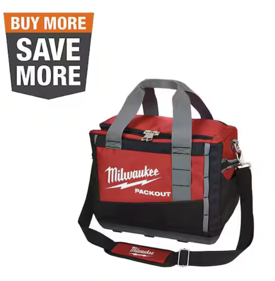 Milwaukee PACKOUT 15 in Tool Bag Tote Red Black 1680D Ballistic