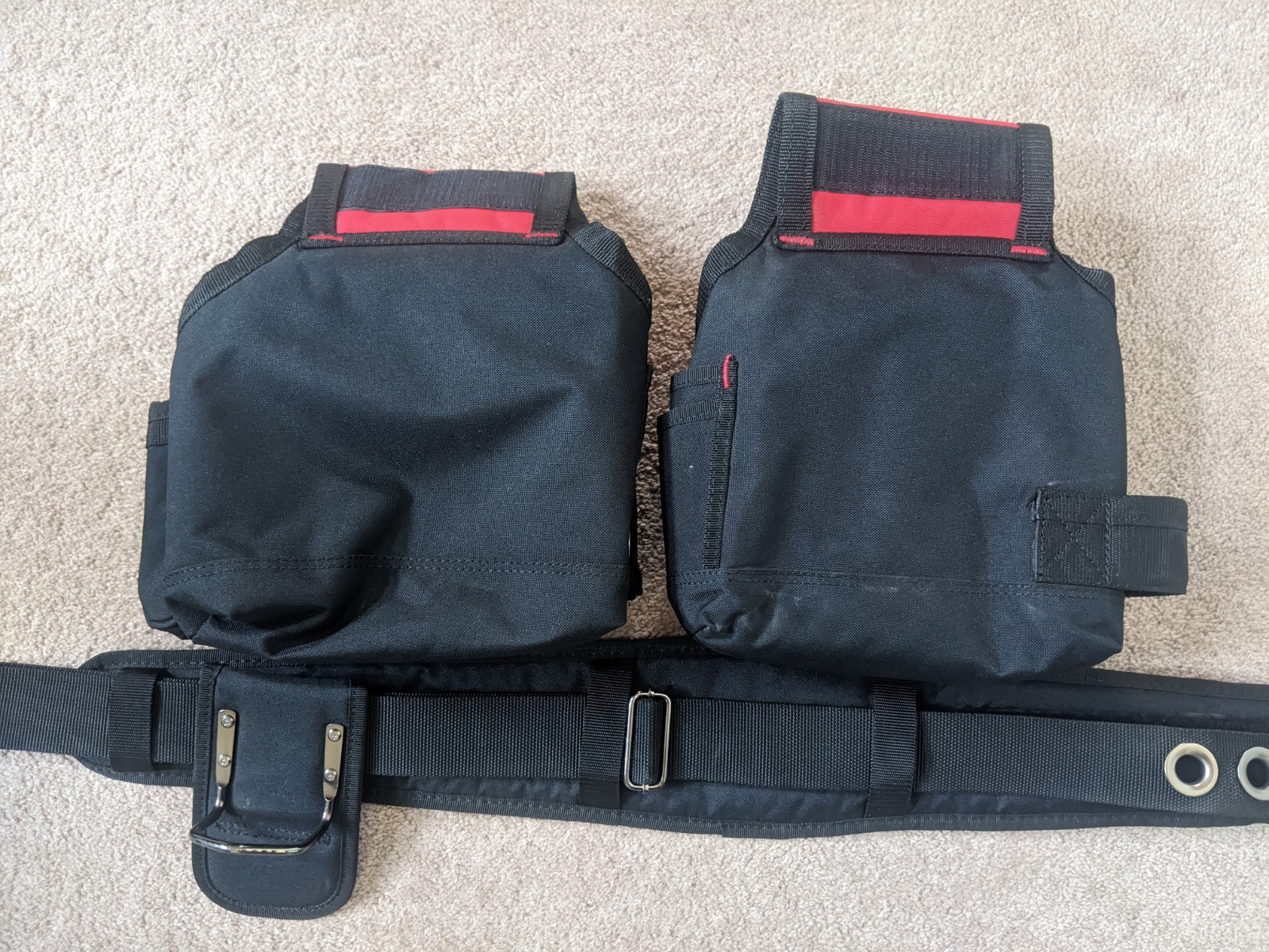 Husky Handyman 2-Bag Work Tool Belt, Carpenter, Construction, HVAC, Electrician