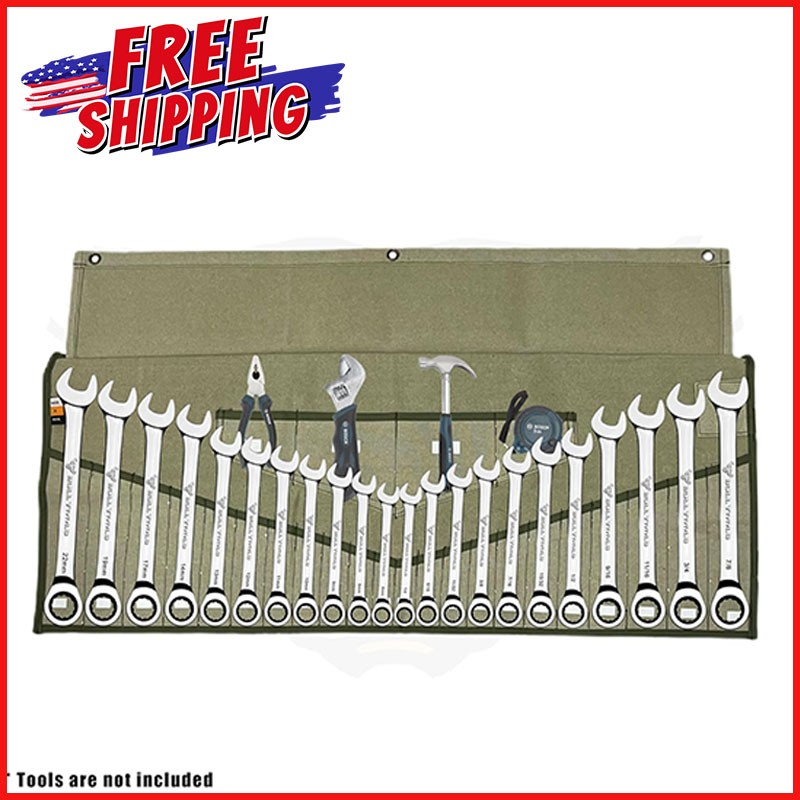 WRENCH TOOLS STORAGE ORGANIZER POUCHES Roll 26 Pocket Mechanics Wrap Pouch Bags