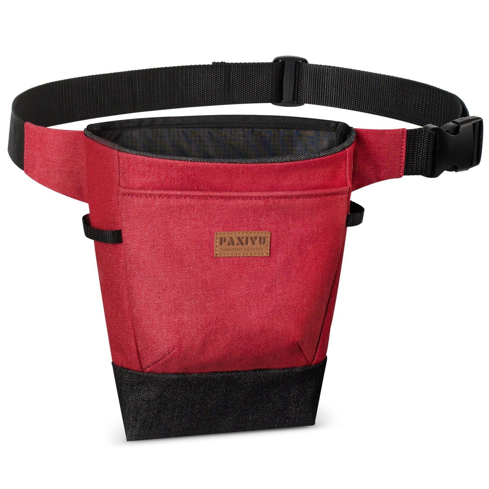 Garden Tool Belt for Women & Men, Burgundy Red Denim Apron with Pockets, Stru…