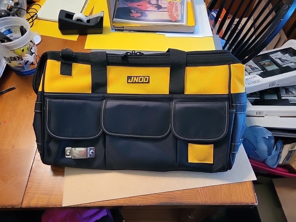 JNOD Tool Bag Water-resistant Tote Bag Wide Mouth NWOT 18-inch Oxford Cloth