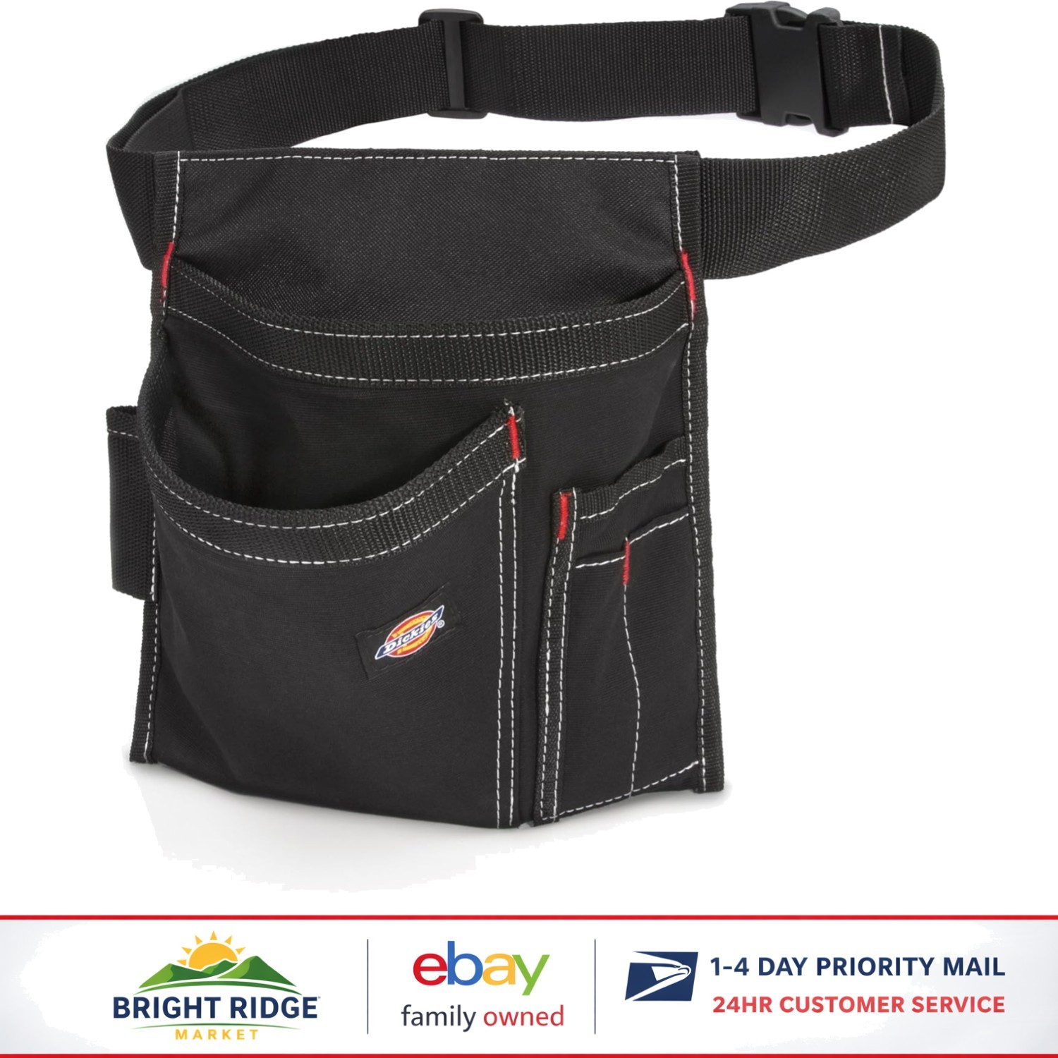 Convenient 5-Pocket Tool Belt Pouch with Durable Construction for DIY Projects