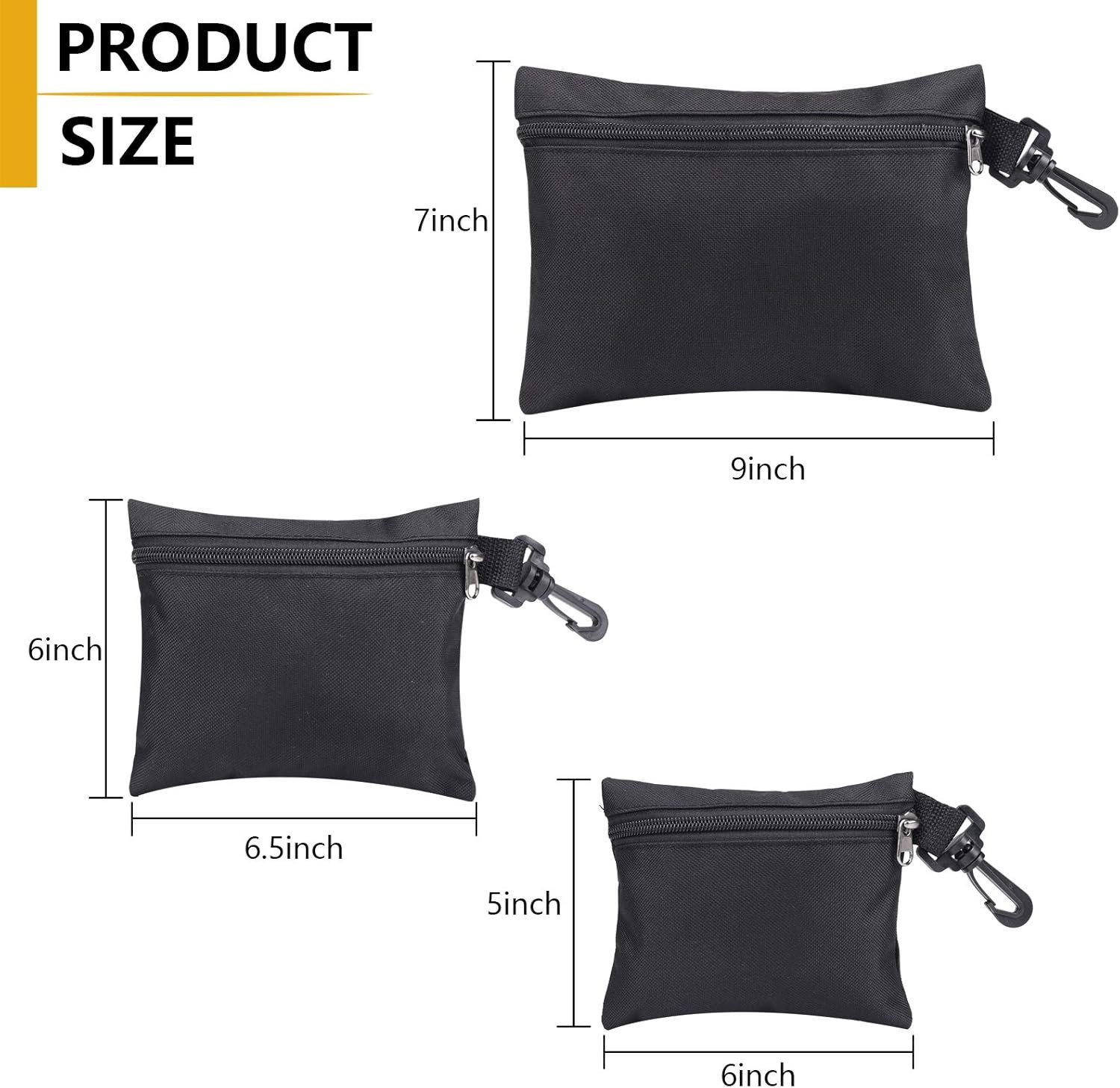 Canvas Tool Bag Set of 3, Heavy Duty Tool Organizer, Small Tool Bags for Pliers,