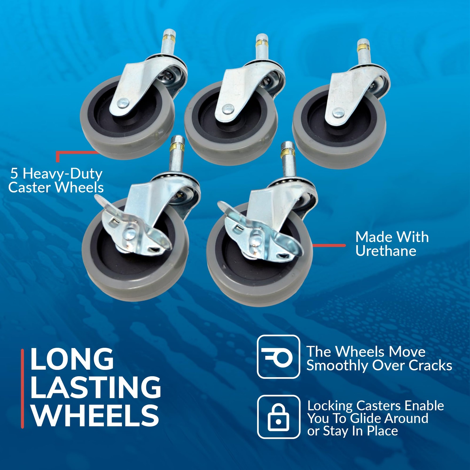 Bucket Dolly with Wheels – Rolling Detailing Wash Bucket with 5 Wheels and 2 …