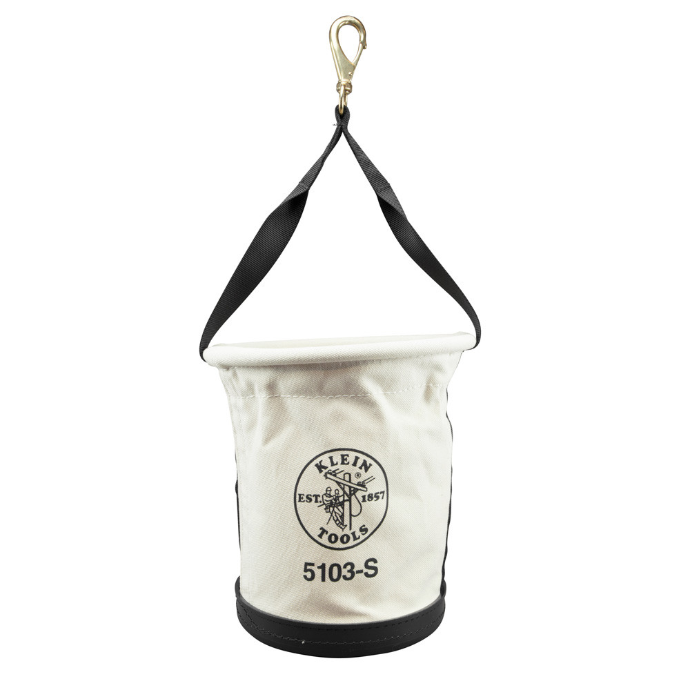 Klein Tools 5103S 4 Canvas with Molded Bottom Heavy-Duty Tapered-Wall Bucket