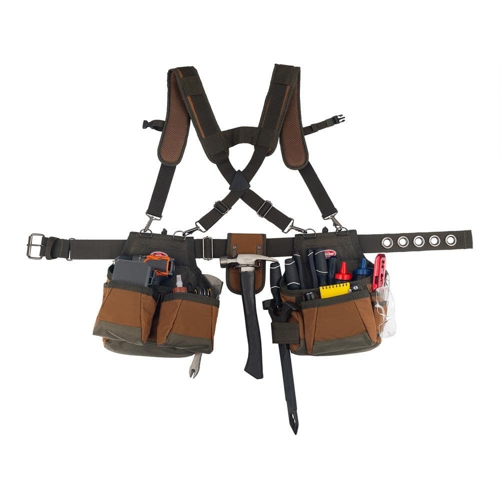 BUCKET BOSS 23 in. 10-Pocket Airlift Suspension Rig Tool Belt