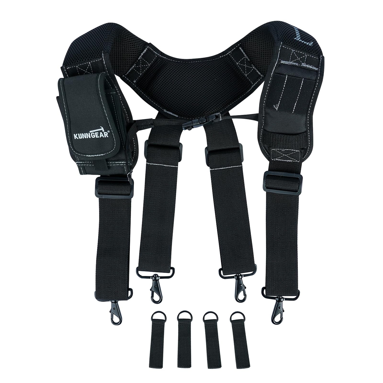 Tool Belt Suspenders Padded Construction Belt Harness with Shoulder Strap Det…