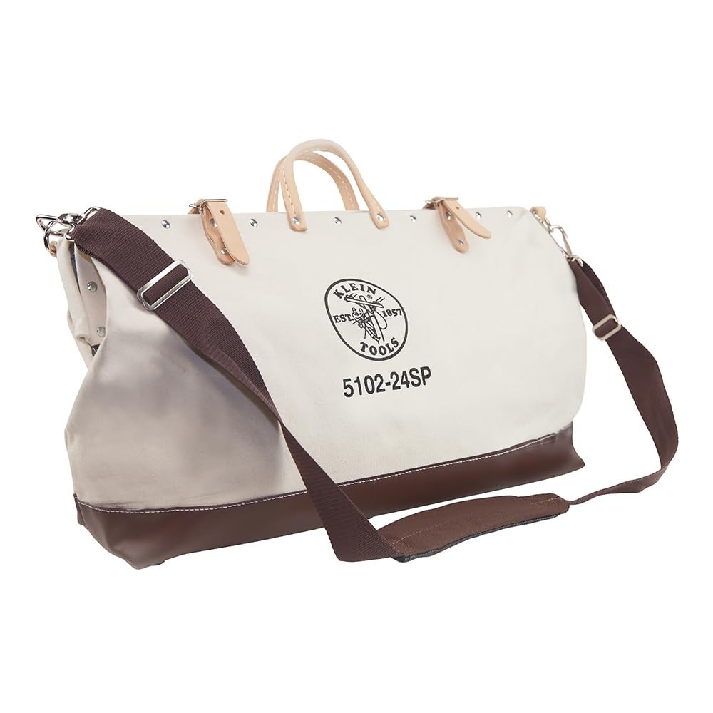 Klein Tools 24 Inch Heavy Duty Canvas Portable Tool Bag With 17 Pockets
