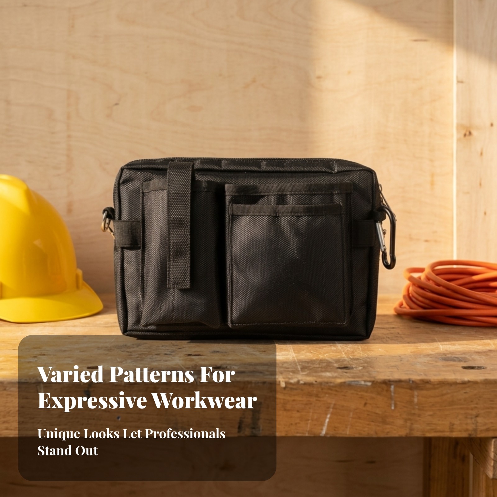 Rectangular Tool Waist Bag Multiple Pockets Waist Tool Bag Reinforced Seams