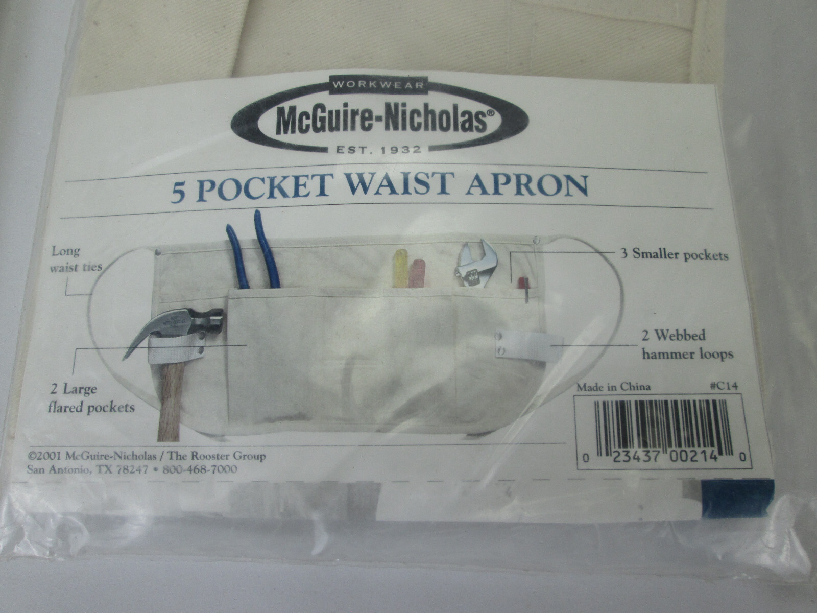 Lot of 3 New McGuire Nicholas 5 Pocket w Hammer Loops Waist Apron Cotton Canvas