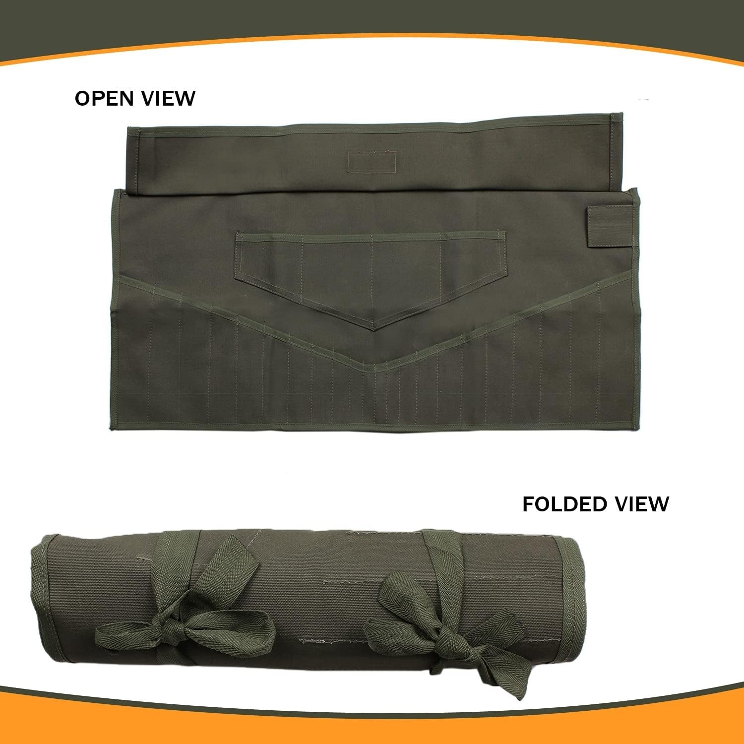 Metric & SAE Roll-Up Wrench Organizer – Olive Drab