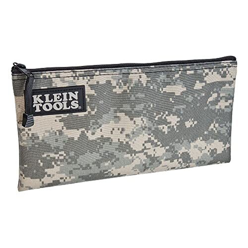 Klein Tools 5139C Zipper Bag, Camouflage Cordura Nylon Tool Pouch w/Zipper Close