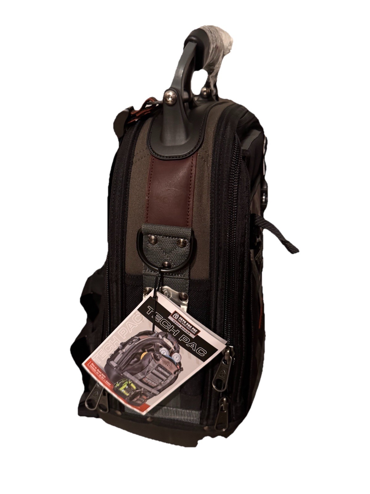 VETO PRO PAC Tech Pac Tool Backpack Portable Water Resistant Black Gray Brown