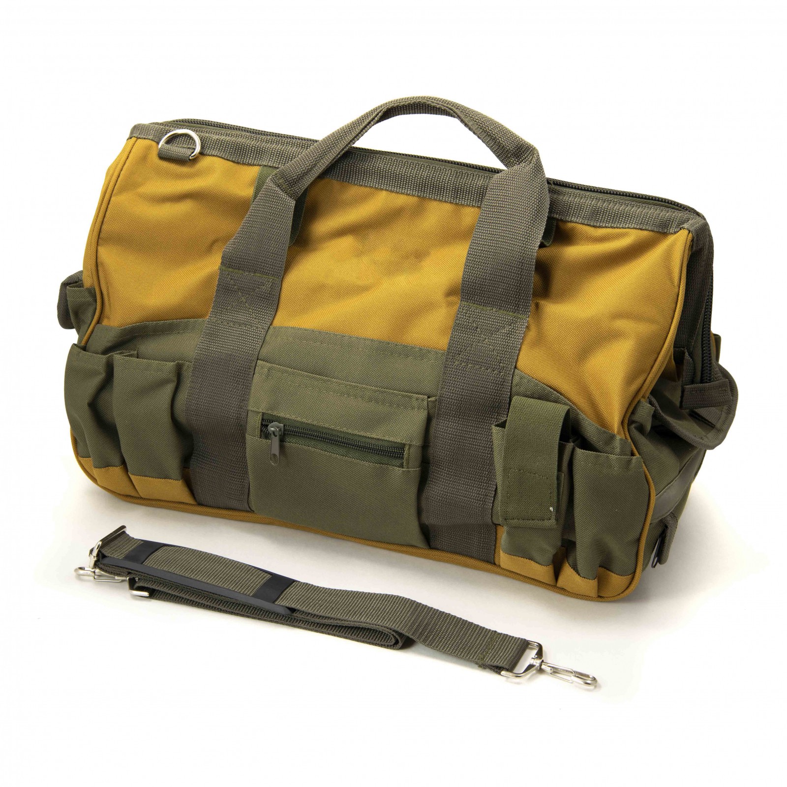 ToolTreaux Nylon Storage Tool Bag with Side Pockets and Shoulder Strap 18 x 8.5